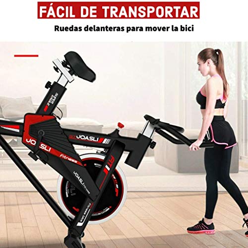 Bicicleta Spinning Perpetual Fitness Bici Estática Indoor Volante Inercia 9KG Resistencia Ajustable Monitor LCD Gimnasio Ejercicio y Entrenamiento Casa Hombre Mujer