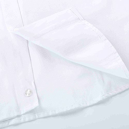 Bienzoe Niño Uniforme Escolar Manga Larga Oxford Camisa Blanco 12