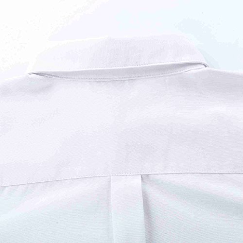 Bienzoe Niño Uniforme Escolar Manga Larga Oxford Camisa Blanco 12 Bienzoe Niño Uniforme Escolar Manga Larga Oxford Camisa Blanco 12