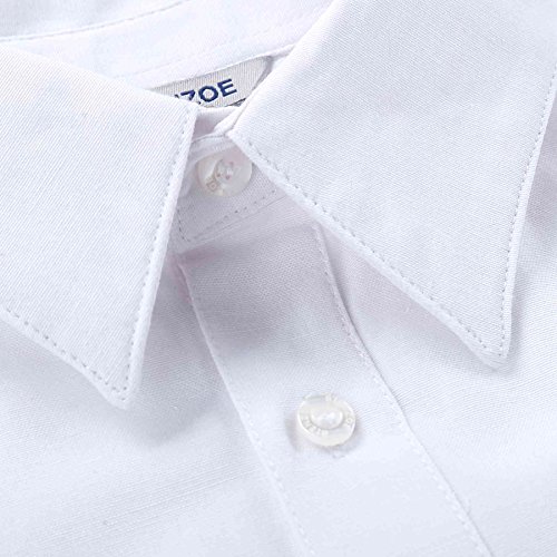 Bienzoe Niño Uniforme Escolar Manga Larga Oxford Camisa Blanco 12 Bienzoe Niño Uniforme Escolar Manga Larga Oxford Camisa Blanco 12
