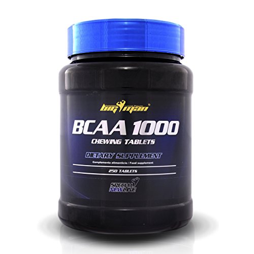 Big Man Nutrition BCAA 1000 Aminoácidos Ramificados Chewing Fresa - 250 Tabletas