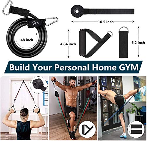 BIGFOX 11Pcs Bandas Elásticas Musculacion,Cintas Elásticas Fitness,hasta 150LB,Set de Bandas de Resistencia para-5 Tubos de látex, 2 Manijas, 2 Correa de Tobillo, Ancla de Puerta, Bolsa de Transporte BIGFOX 11Pcs Bandas Elásticas Musculacion,Cintas Elásticas Fitness,hasta 150LB,Set de Bandas de Resistencia para-5 Tubos de látex, 2 Manijas, 2 Correa de Tobillo, Ancla de Puerta, Bolsa de Transporte