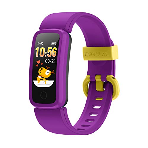 BIGGERFIVE Vigor Pulsera Actividad Inteligente Reloj Inteligente para Niños Niñas Mujer, Impermeable IP68 Deportivo Smartwatch con Podómetro Pulsómetros Monitor de Sueño Contador de Caloría