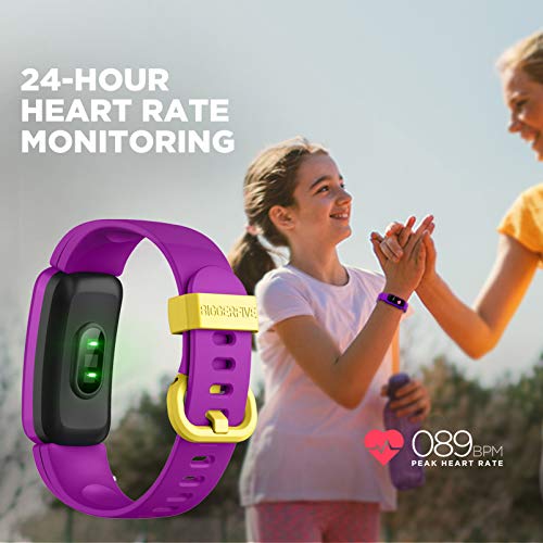 BIGGERFIVE Vigor Pulsera Actividad Inteligente Reloj Inteligente para Niños Niñas Mujer, Impermeable IP68 Deportivo Smartwatch con Podómetro Pulsómetros Monitor de Sueño Contador de Caloría