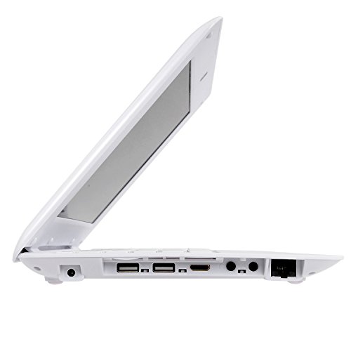 BIGMAC Portátil de 10 pulgadas Android 6.0 Quad Core portátil mini netbook 8 GB WiFi webcam Netflix YouTube google Flash ultra delgado (blanco)