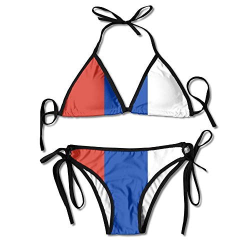 Bikini De 2 Piezas Bandera De Rusia Niña Trajes De Baño Regalos De Playa Dama Tanga Traje De Baño Bikinis Al Aire Libre Bonita Natación Hermosa Personalizada Verano Natación Ajust