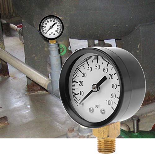 BIlinli 0-100 PSI 1/4"Pozo Bomba SPA de Piscina Filtro de presión de Agua Calibrador de Lado bajo Montaje Lateral