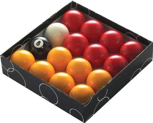 BILLARES Y DARDOS CAMARA Juego de Bolas de Billar Americano de Casino Amarillas y Rojas (57,2mm y Blanca 60,3mm) BILLARES Y DARDOS CAMARA Juego de Bolas de Billar Americano de Casino Amarillas y Rojas (57,2mm y Blanca 60,3mm)