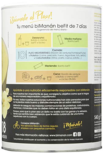 biManán - beFIT - Proteína para tonificar - Batido Vainilla - 18uds 540 gr biManán - beFIT - Proteína para tonificar - Batido Vainilla - 18uds 540 gr