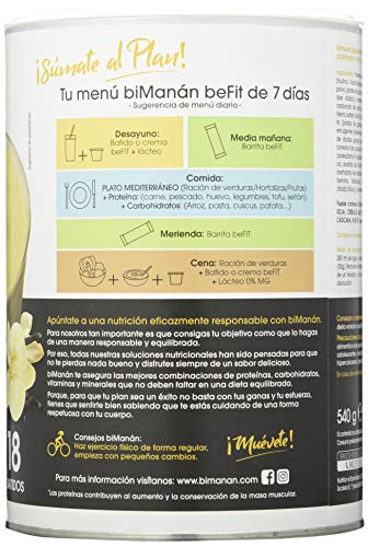 biManán - beFIT - Proteína para tonificar - Batido Vainilla - 18uds 540 gr