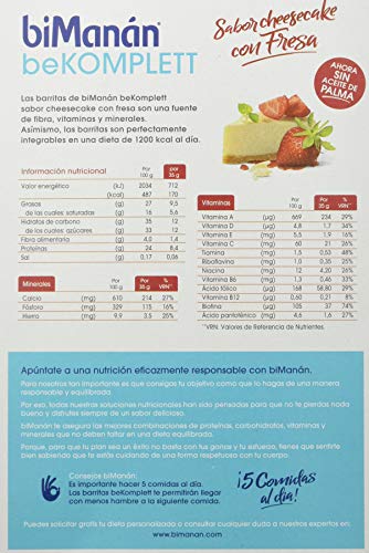 biManán - beKOMPLETT - Placer Equilibrado - Barritas Cheesecake - 6uds 210 gr biManán - beKOMPLETT - Placer Equilibrado - Barritas Cheesecake - 6uds 210 gr
