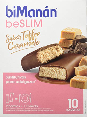 biManán - beSLIM - Sustitutivos para Adelgazar - Barritas Toffee - 10 uds 310 gr