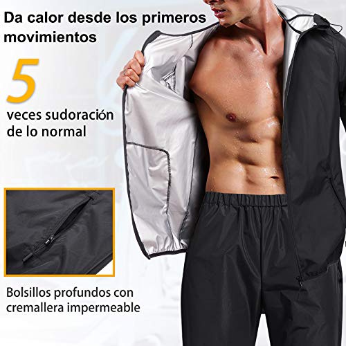 Bingrong Cortavientos Running Hombre Conjunto de Chándal Deportivo para Hombre Traje de Entrenamiento con Capucha Manga Larga Trajes de sudoración para Fitness con Cremallera