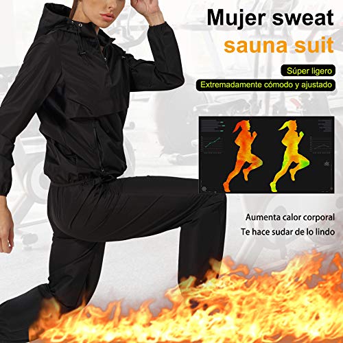 Bingrong Cortavientos Running Mujer Conjunto de Chándal para Mujer con Capucha Trajes de Sudoración para Fitness con Cremallera Ropa Deportiva para Correr Mangas Largas