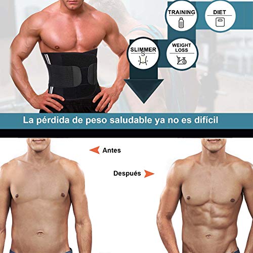 Bingrong Faja Deporte Entrenador de Cintura Entrenador Faja Reductora Adelgazante Faja de Fitness Neopreno Cintura Fajas Deportivas Lumbar Hombre Velcro (Negro, X-Large) Bingrong Faja Deporte Entrenador de Cintura Entrenador Faja Reductora Adelgazante Faja de Fitness Neopreno Cintura Fajas Deportivas Lumbar Hombre Velcro (Negro, X-Large)