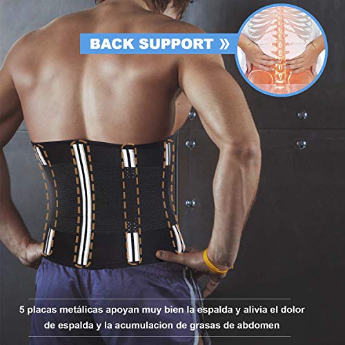 Bingrong Faja Deporte Entrenador de Cintura Entrenador Faja Reductora Adelgazante Faja de Fitness Neopreno Cintura Fajas Deportivas Lumbar Hombre Velcro (Negro, X-Large) Bingrong Faja Deporte Entrenador de Cintura Entrenador Faja Reductora Adelgazante Faja de Fitness Neopreno Cintura Fajas Deportivas Lumbar Hombre Velcro (Negro, X-Large)