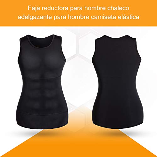 Bingrong Faja Reductora para Hombre Chaleco Adelgazante para Hombre Camiseta elástica para Abdomen Ropa Interior Reductora (Negro, Large) Bingrong Faja Reductora para Hombre Chaleco Adelgazante para Hombre Camiseta elástica para Abdomen Ropa Interior Reductora (Negro, Large)
