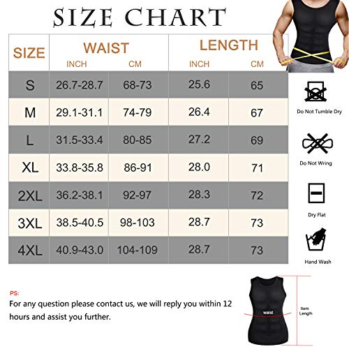 Bingrong Faja Reductora para Hombre Chaleco Adelgazante para Hombre Camiseta elástica para Abdomen Ropa Interior Reductora (Negro, Medium) Bingrong Faja Reductora para Hombre Chaleco Adelgazante para Hombre Camiseta elástica para Abdomen Ropa Interior Reductora (Negro, Medium)