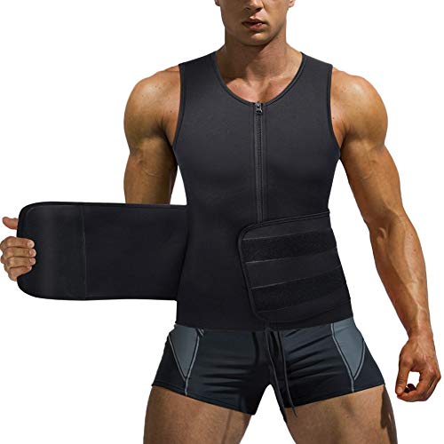 Bingrong Fajas Deportivas Chaleco Sudoracion Hombre con Cremallera Fajas para Adelgazar Sauna Fitness Faja Reductora Adelgazante Chaleco Neopreno Entrenador de Cintura Chaleco Reductor Hombre Bingrong Fajas Deportivas Chaleco Sudoracion Hombre con Cremallera Fajas para Adelgazar Sauna Fitness Faja Reductora Adelgazante Chaleco Neopreno Entrenador de Cintura Chaleco Reductor Hombre