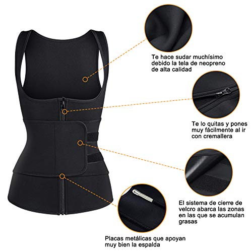 Bingrong Fajas Deportivas Mujer Entrenador de Cintura Fajas para Adelgazar Sauna Adelgazante Mujer Trajes de Sudoración para Fitness Fajas Reductoras Chaleco Sudoracion Mujer Bingrong Fajas Deportivas Mujer Entrenador de Cintura Fajas para Adelgazar Sauna Adelgazante Mujer Trajes de Sudoración para Fitness Fajas Reductoras Chaleco Sudoracion Mujer