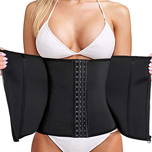 Bingrong Fitness Faja Cintura Entrenador de Cintura con Cremallera Faja Corset Fajas Reductoras Adelgazantes Mujer Waist Trainer Corset Faja Lumbar Moldeadora Bustier (Negro, Large) Bingrong Fitness Faja Cintura Entrenador de Cintura con Cremallera Faja Corset Fajas Reductoras Adelgazantes Mujer Waist Trainer Corset Faja Lumbar Moldeadora Bustier (Negro, Large)