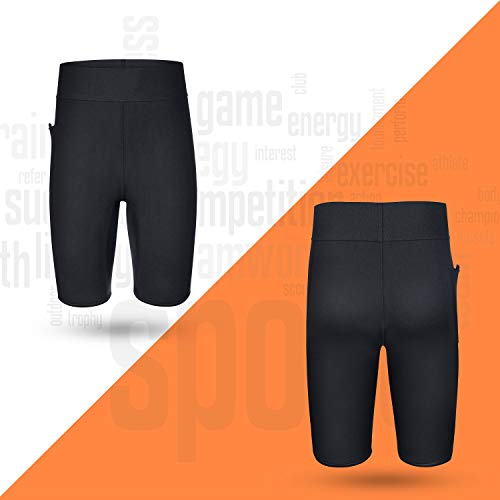Bingrong Pantalones Cortos para Adelgazar Hombre Pantalón de Sudoración Adelgazar Pantalones de Neopreno para Ejercicio para Pérdida de Peso Deportivo (Negro, X-Large)
