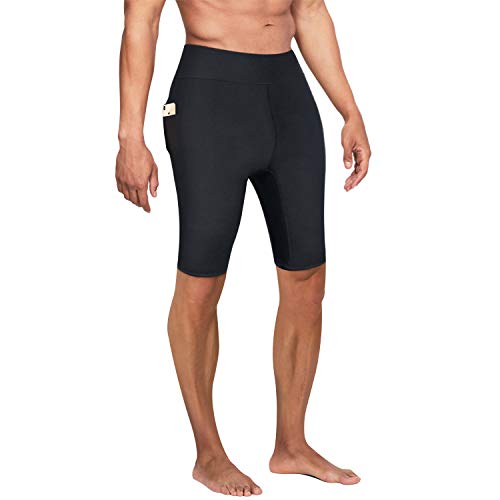 Bingrong Pantalones Cortos para Adelgazar Hombre Pantalón de Sudoración Adelgazar Pantalones de Neopreno para Ejercicio para Pérdida de Peso Deportivo (Negro, X-Large)