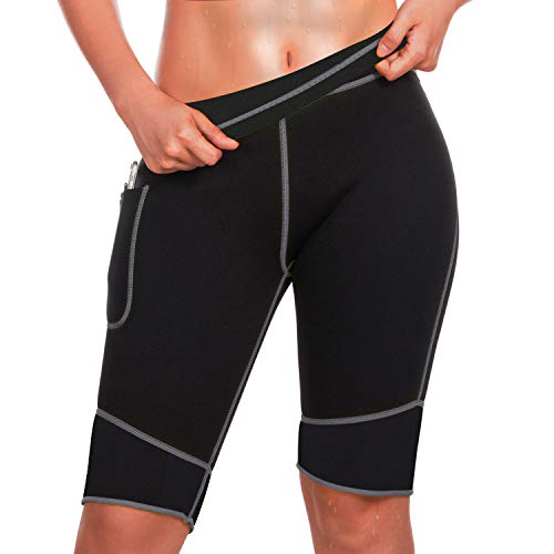 Bingrong Pantalones para Adelgazar Mujer Pantalón de Sudoración Adelgazar Pantalones Cortos de Neopreno térmicos para Ejercicio para Pérdida de Peso Deportivo (Negro, Small) Bingrong Pantalones para Adelgazar Mujer Pantalón de Sudoración Adelgazar Pantalones Cortos de Neopreno térmicos para Ejercicio para Pérdida de Peso Deportivo (Negro, Small)