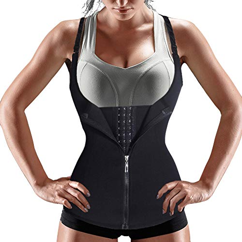 Bingrong Ropa Faja Reductora Mujer Adelgazante Lencería Moldeadora Shapewear Body Waist Trainer Corse de Abdomen Chaleco Moldeador Mujer (Negro, Large) Bingrong Ropa Faja Reductora Mujer Adelgazante Lencería Moldeadora Shapewear Body Waist Trainer Corse de Abdomen Chaleco Moldeador Mujer (Negro, Large)