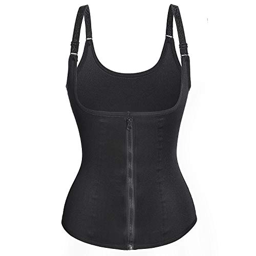 Bingrong Ropa Faja Reductora Mujer Adelgazante Lencería Moldeadora Shapewear Body Waist Trainer Corse de Abdomen Chaleco Moldeador Mujer (Negro, Small)