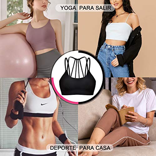 Bingrong Sujetador Deportivo de Entrenamiento Mujer Alto Impacto Yoga Fitness Running Camisetas sin Mangas Sin Costuras Acos Ropa Interior Almohadillas Extraíbles Bra Deporte Push Up (Negro, X-Large) Bingrong Sujetador Deportivo de Entrenamiento Mujer Alto Impacto Yoga Fitness Running Camisetas sin Mangas Sin Costuras Acos Ropa Interior Almohadillas Extraíbles Bra Deporte Push Up (Negro, X-Large)