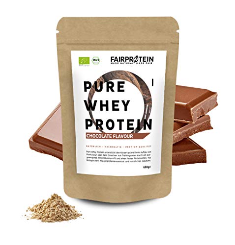BIO Proteína Whey en polvo de Suero Chocolate sin soja - Batidos de proteína"certificado orgánico" 650g Organic Whey Protein