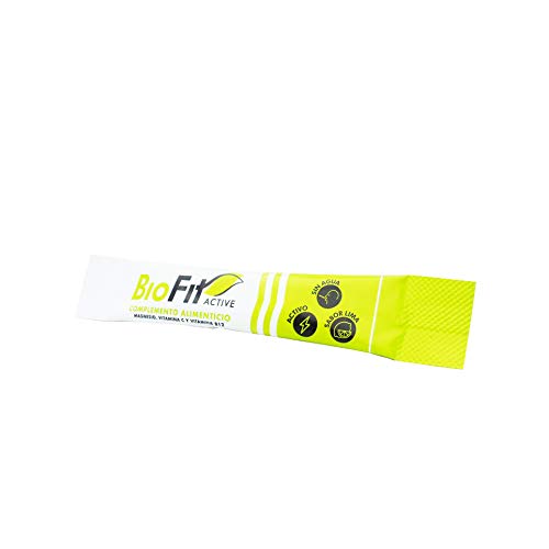 Biofit Active LIMA, Magnesio, Vitamina B12, Vitamina C - TOMA SIN AGUA - Apto para Veganos y diabéticos, Reduce el CANSANCIO, Función muscular, equilibrio electrolítico, ENERGIA.