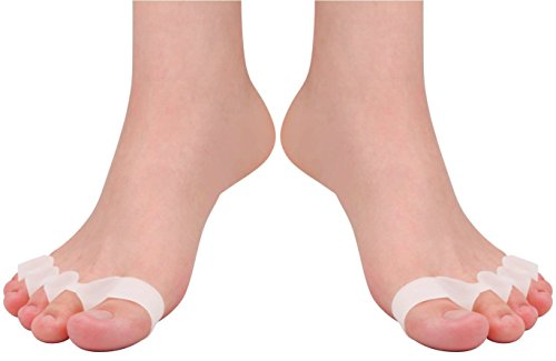 BIOGELCARE Separadores de gel para dedos de pies, 2 pares para pies izquierdo y derecho | Cojines y alisadores de dedos | 100% reciclables de suave gel bio
