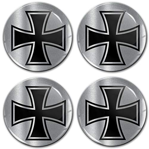Biomar Labs® 4 x 60mm Adhesivo Pegatinas Cruz de Hierro/Iron Cross para Tapas de Rueda de Centro Tapacubos para Coche A 8660 Biomar Labs® 4 x 60mm Adhesivo Pegatinas Cruz de Hierro/Iron Cross para Tapas de Rueda de Centro Tapacubos para Coche A 8660