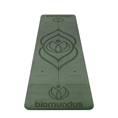 biomundus Esterilla Yoga Antideslizante, Yoga Mat. Esterilla Deporte en casa con Material Ecológico TPE, con Línea de Posición, Tres Bandas Fitness, Correa y Bolsa 183x61x0.6 cm (Verde) biomundus Esterilla Yoga Antideslizante, Yoga Mat. Esterilla Deporte en casa con Material Ecológico TPE, con Línea de Posición, Tres Bandas Fitness, Correa y Bolsa 183x61x0.6 cm (Verde)
