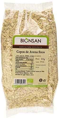 Bionsan Copos De Avena Finos Ecológicos - 4 bolsas de 500gr -Total: 2000gr Bionsan Copos De Avena Finos Ecológicos - 4 bolsas de 500gr -Total: 2000gr