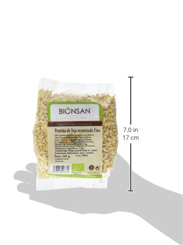 Bionsan Proteína de Soja Texturizada Fina Ecológica | 6 Bolsas de 200 gr | Total: 1200 gr