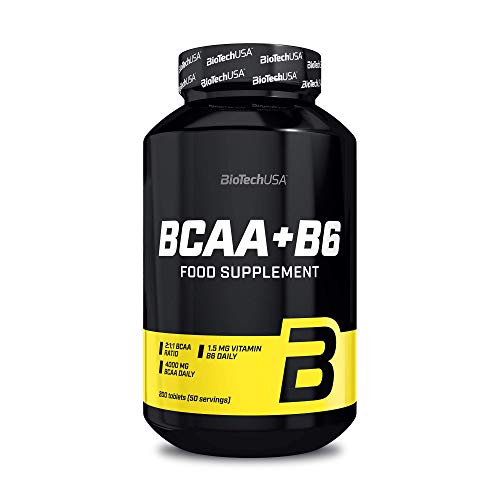 Biotech BCAA+B6 200 Tabletas de Aminoácidos 4000 mg - 200 gr