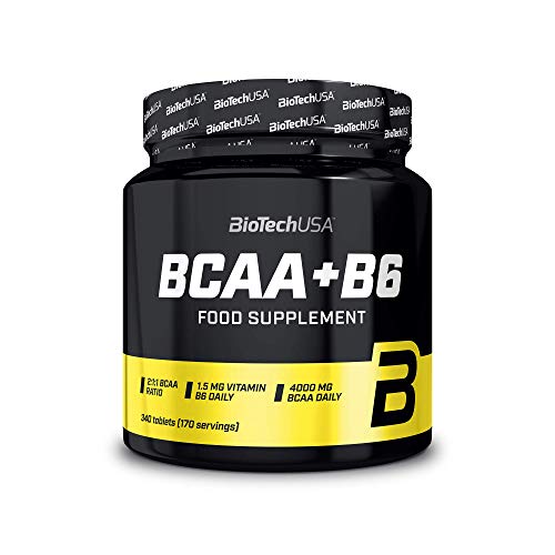 BioTech BCAA+B6 Aminoácidos Ramificados, Sabor sin Sabor - 340 gr