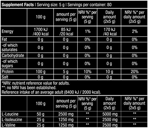 Biotech USA 100% Bcaa Aminoácido - 400 gr