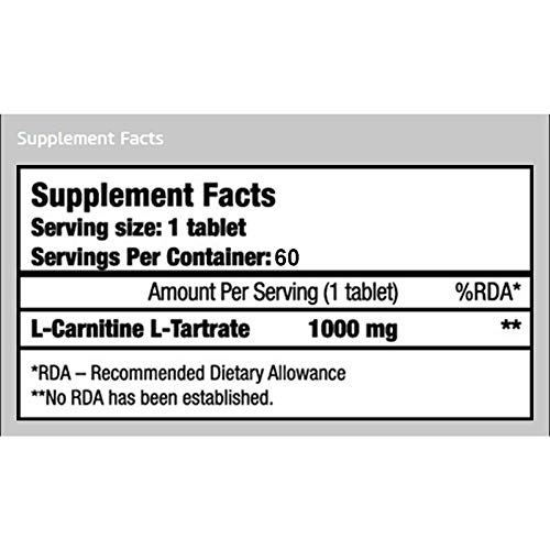 Biotech USA L-CARNITINE 1000 120 Tabletas | Control de peso | Convierte la grasa corporal en energía | Quemador de grasa