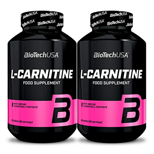 Biotech USA L-CARNITINE 1000 120 Tabletas | Control de peso | Convierte la grasa corporal en energía | Quemador de grasa