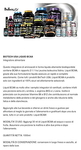 Biotech USA Liquid Bcaa Aminoácido Sabor Naranja - 1000 gr