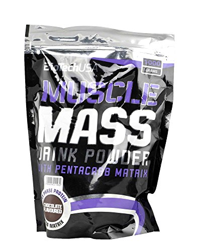 Biotech USA Muscle Mass Ganador de Peso y Carbohidratos Sabor Vainilla - 1000 gr