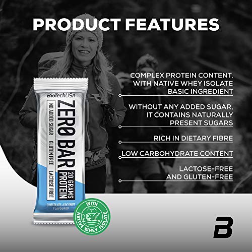 BioTechUSA Zero Bar Barrita de proteínas con alto contenido proteico, sin azúcar añadido o aspartamo, libre de lactosa y gluten, con edulcorantes, 20 * 50 g, Apple Pie BioTechUSA Zero Bar Barrita de proteínas con alto contenido proteico, sin azúcar añadido o aspartamo, libre de lactosa y gluten, con edulcorantes, 20 * 50 g, Apple Pie