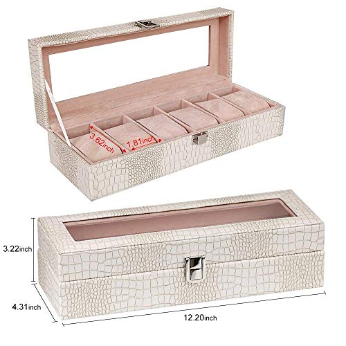 Bivias Caja de Almacenamiento-Reloj Caja 6 Rejillas, Reloj de Cuero de imitación Cajas de Almacenamiento Relojes de Pulsera Joyas Pulsera Gimnasio Rastreador Colecciones Relojes Elegante Vitrina Tapa Bivias Caja de Almacenamiento-Reloj Caja 6 Rejillas, Reloj de Cuero de imitación Cajas de Almacenamiento Relojes de Pulsera Joyas Pulsera Gimnasio Rastreador Colecciones Relojes Elegante Vitrina Tapa
