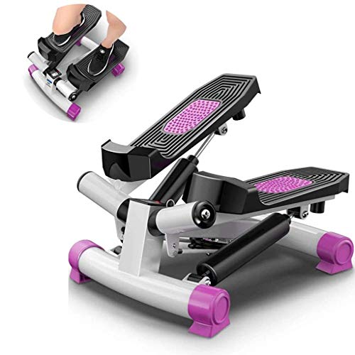 BJH Stepper de Ejercicio 2 en 1, Puede soportar 120Kg Stepper Down-Stepper, Stepper Lateral, Mini-Stepper portátil, Brazo de piernas con Pantalla multifunción, Home Stepper con Banda