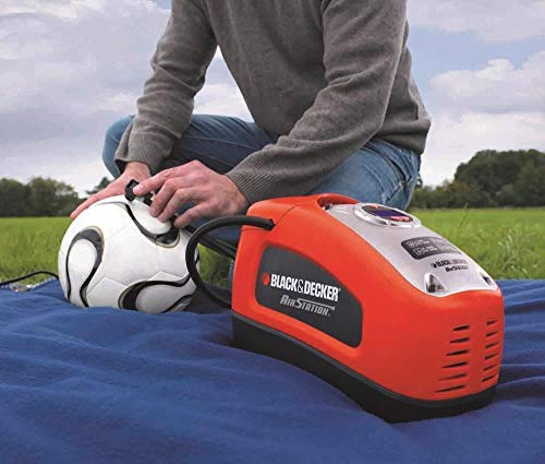 Black+Decker ASI300-QS - Compresor de aire, 160 PSI, 11 bar, Fuente de alimentación: Cable eléctrico, Rojo/Negro