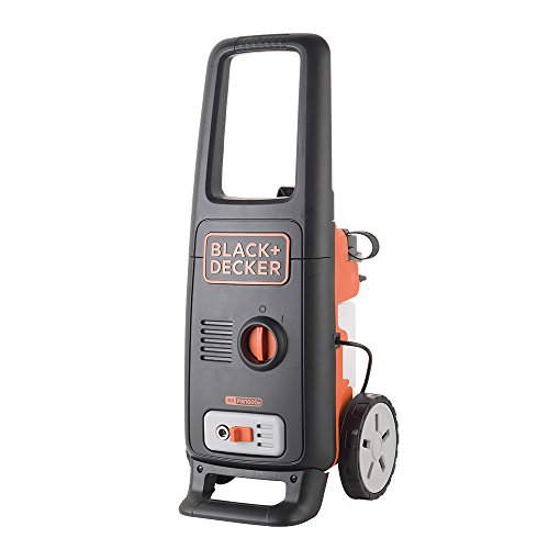 Black+Decker BXPW1600PE Hidrolimpiadora de Alta Presión (1600 W, 125 bar, 420 l/h) con Patio Cleaner y Cepillo Fijo